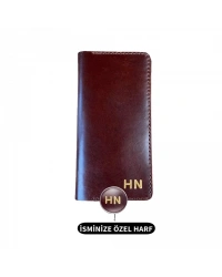 Antik Kiremit Dikey Uzun Cüzdan