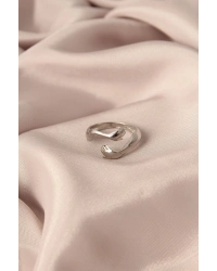 Ayarlamalı Gümüş Renk Metal Sarılan Eller Model Kadın Yüzük