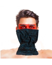 Baf Bandana Çoklu Kafatası Mavi Siyah Maske