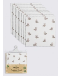 Bear 20x20 10Lu Penye Mendil 90162 Ekru