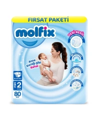 Bebek Bezi Fırsat Paketi 2 Beden 3-6 Kg 80 Adet