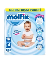 Bebek Bezi Ultra Fırsat Paketi 4 Beden 7-14 Kg 100 Adet