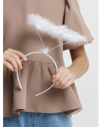 Beyaz Otrişli Tüylü Esnek Yapı Melek Haresi Melek Tacı