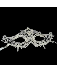 Beyaz Renk Dantel Kesim Dantel İşlemeli Balo Parti Maskesi 2 No