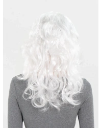 Beyaz Renk Kahküllü Dalgalı Uzun Parti Peruğu