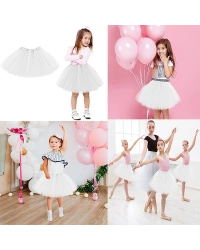 Beyaz Renk Tütü Etek Bale Eteği Gösteri Eteği Çocuk Bebek Boy