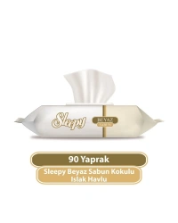 Beyaz Sabun Kokulu Islak Havlu Mendil 90 Adet