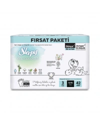 Bio Natural Bebek Bezi Fırsat Paketi 3 Beden 4-10 Kg 42 Adet