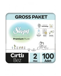 Bio Natural Bebek Bezi Gross Paket 2 Beden 3-6 Kg 100 Adet