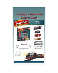 BJ2308A 18 PARÇA SESLİ IŞIKLI RETRO TREN-ŞİM