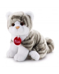Brad Peluş Beyaz Gri Kedi 20 cm