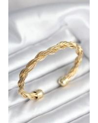 Burgu Zincir Model Gold Renk Kadın Vintage Bileklik