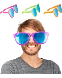 Büyük Parti Gözlüğü Rengarenk 12 Adet 27x9 cm