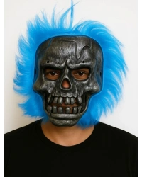 Cadılar Bayramı Lacivert Saçlı Maske