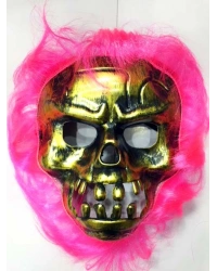 Cadılar Bayramı Pembe Saçlı Maske