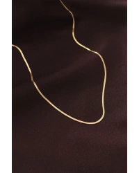 Çelik Gold Renk 60 cm İnce İtalyan Zincir Kolye