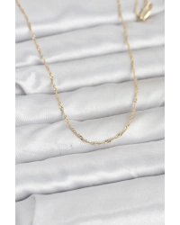 CM 14K Gold Renk Burgu Model 60 cm Kadın Kolye