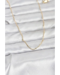 CM 14K Gold Renk Burgu Model 60 cm Kadın Kolye