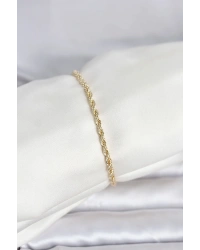 CM 14K Gold Renk Burgu Model Kadın Bileklik