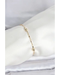 CM 14K Gold Renk Damla Topçuk Model Kadın Bileklik