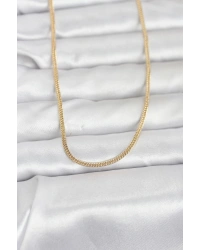 CM 14K Gold Renk Dolgun Zincir Model 60 cm Kadın Kolye