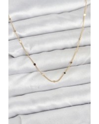 CM 14K Gold Renk Ezme Pul Model 60 cm Kadın Kolye