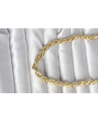 CM 14K Gold Renk Kalın Burgu Zincirli Model 60 cm Kadın Kolye