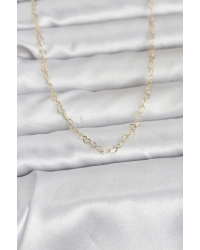 CM 14K Gold Renk Kalp Zincirli 60 cm Kadın Kolye