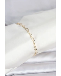 CM 14K Gold Renk Kalpli Zincir Model Kadın Bileklik