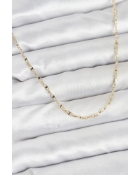 CM 14K Gold Renk Pirinç Gemi Zinciri Model Kadın Kolye