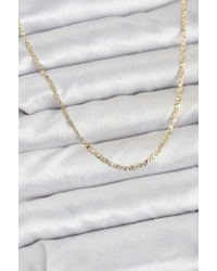 CM 14K Gold Renk Pirinç Lazer Model 60 cm Kadın Kolye