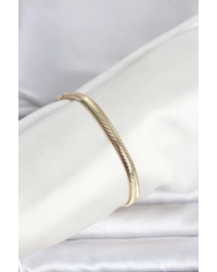 CM 14K Gold Renk Yassı Zincir Yılan Model Kadın Bileklik