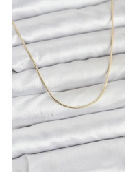 CM 14K Gold Renk Yılan Zincir Model Kadın Kolye