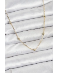 CM Gold Renk Top Zincirli Kadın Kolye