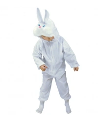 Çocuk Tavşan Kostümü Beyaz Renk 2-3 Yaş 80 cm