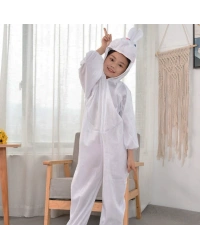 Çocuk Tavşan Kostümü Beyaz Renk 3-5 Yaş 100 cm