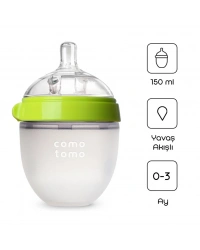 Comotomo Antikolik Silikon Biberon 150 ml 0-3 Ay Yeşil