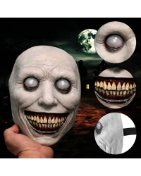 Dehşet Gülüşlü Donuk Göz Efektli Korku Maskesi 22x18 cm