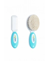  Doğal Kıl Fırça Tarak Seti 519 Mavi