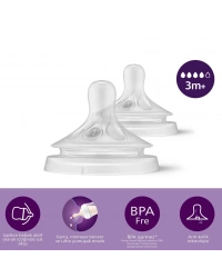 Doğal Tepkili Natural Response 2Li Biberon Emziği No:4 3+ Ay