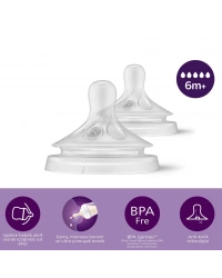Doğal Tepkili Natural Response 2Li Biberon Emziği No:5 6+ Ay