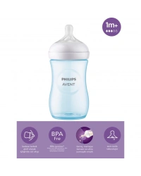 Doğal Tepkili Natural Response PP Biberon 260 ml 1+ Ay Mavi