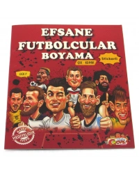 Efsane Futbolcular Çıkartmalı Maskeli Boyama Kitabı