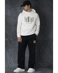 Erkek Baggy Bol Paça Rahat Kalıp Eşofman Altı Siyah