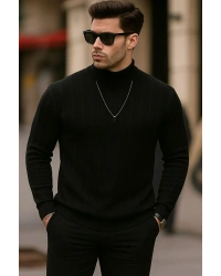 erkek boğazlı kazak premium kalite esnek kumaş