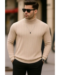 erkek boğazlı kazak premium kalite esnek kumaş