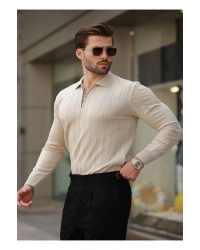 erkek yarım fermuarlı polo yaka tarz premium kalite özel tasarım erkek kışlık kazak