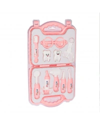 ERN-2039 Çantalı Pembe Dişçi Kız Seti -Heroes Toys