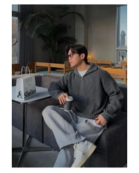 Füme erkek salaş oversize triko kışlık kazak premium kalite