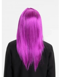 Fuşya Renk Düz Kesim Uzun Parti Peruğu